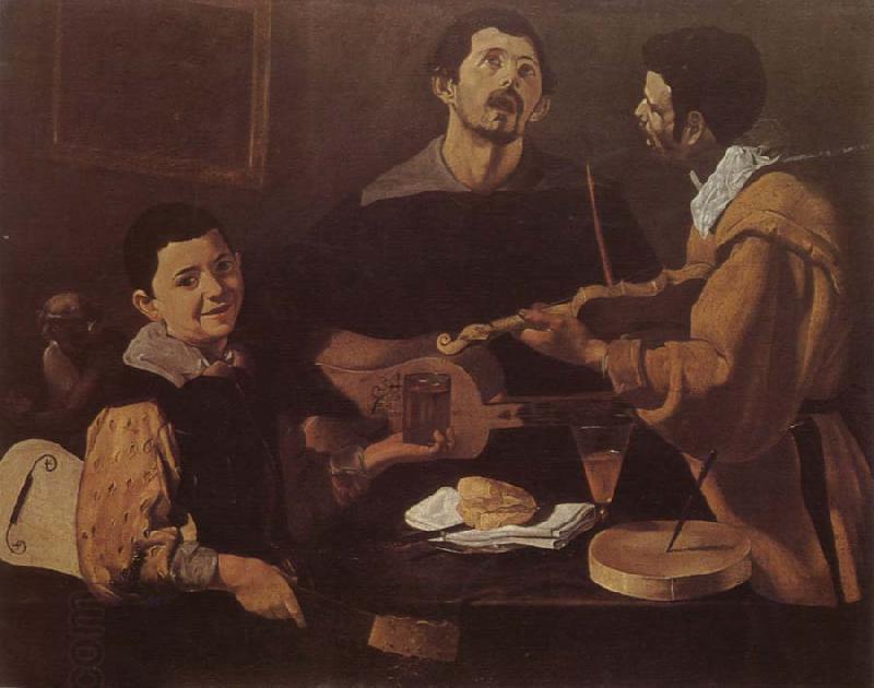VELAZQUEZ, Diego Rodriguez de Silva y Three musician China oil painting art